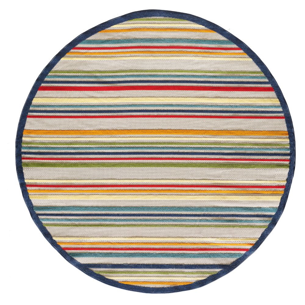 KAS CAA6927 Calla 7 Ft. 10 In. Round Rug in Ivory/Multi